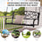 Outdoor 2-Person Metal Porch Swing Chair with Chains