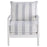 Blanchett Upholstered Accent Chair with Spindle Accent White and Navy