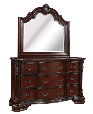 Sheffield Traditional Rich Brown Finish Panel Bedroom Set