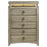 Giselle 6-Drawer Bedroom Chest With LED Rustic Beige