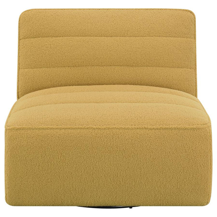 Cobie Upholstered Swivel Armless Chair