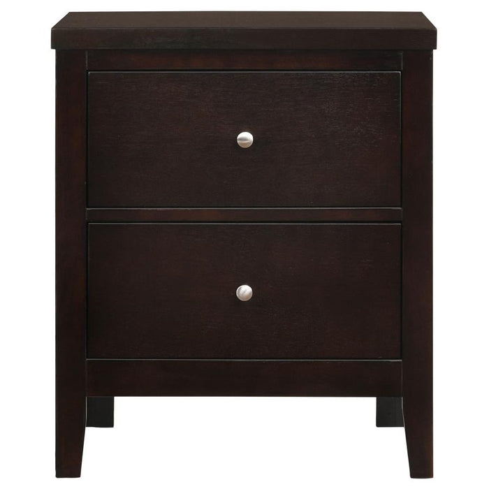 Carlton 2-drawer Rectangular Nightstand Cappuccino