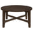 Cota Round Solid Wood Coffee Table Dark Brown