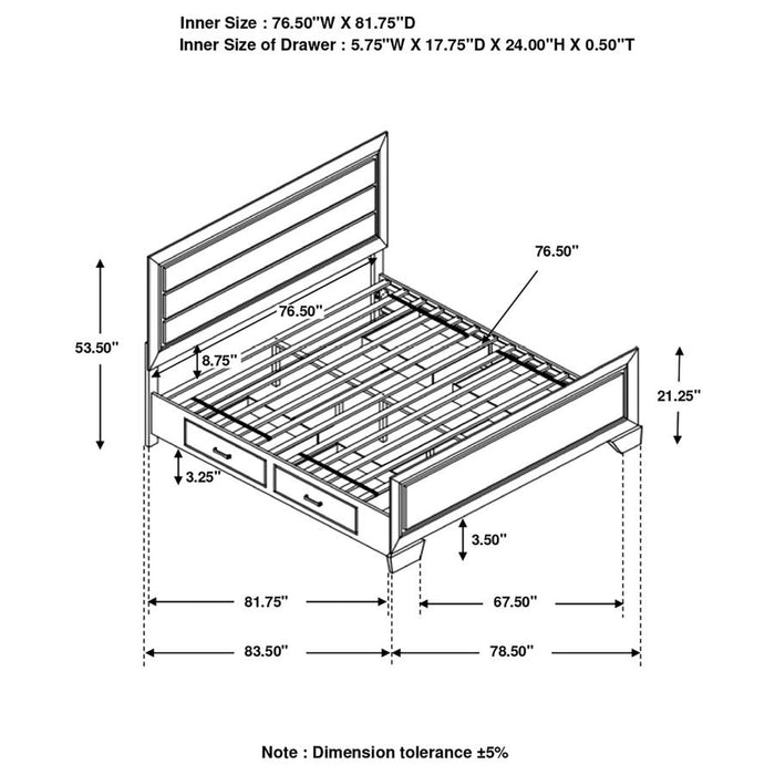 Kauffman Storage Bed Washed Taupe