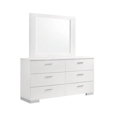 Jeremaine Bedroom Set Glossy White