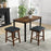 Set of 2 24/30 Inch Dining Bar Stool with Rubber Wood