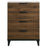 Mays 4-drawer Chest Walnut Brown with Faux Marble Top