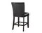 Carrara 24″ Counter Stool, Black Leatherette