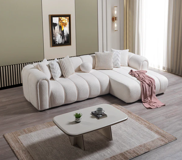 Lis Ivory Boucle RAF Sectional