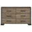 Baker 6-drawer Dresser Brown and Light Taupe