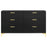 Kendall 6-drawer Dresser Black and Gold