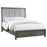 Kieran Panel Bed with Upholstered LED Headboard Grey