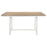 Hollis Rectangular Counter Height Dining Table Brown and White