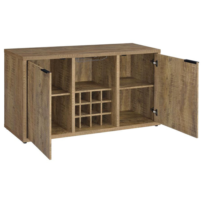 Jamestown 2-Door Dining Sideboard Buffet With Wine Storage Mango Brown