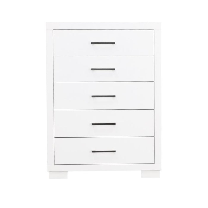 Jessica 5-drawer Chest White