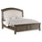 Emmett Tufted Headboard Panel Bed Walnut and Beige