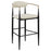 Tina Metal Pub Height Bar Stool with Upholstered Back and Seat set of 2