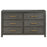 Kieran 6-drawer Bedroom Dresser Grey