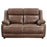 Ellington Upholstered Padded Arm Loveseat Dark Brown