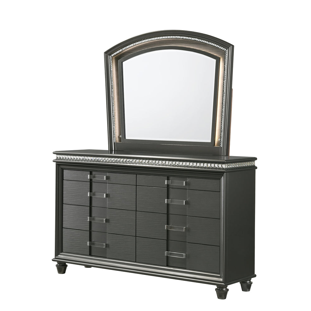 Adira Gray Bedroom Dresser Mirror