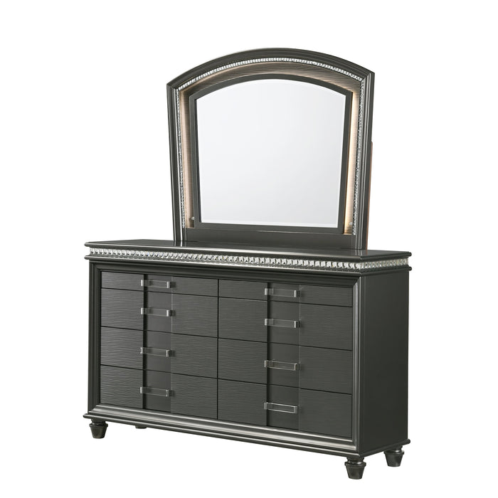 Adira Gray Bedroom Dresser Mirror