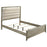 Giselle Eastern King Panel Bed With Upholstered Headboard Rustic Beige