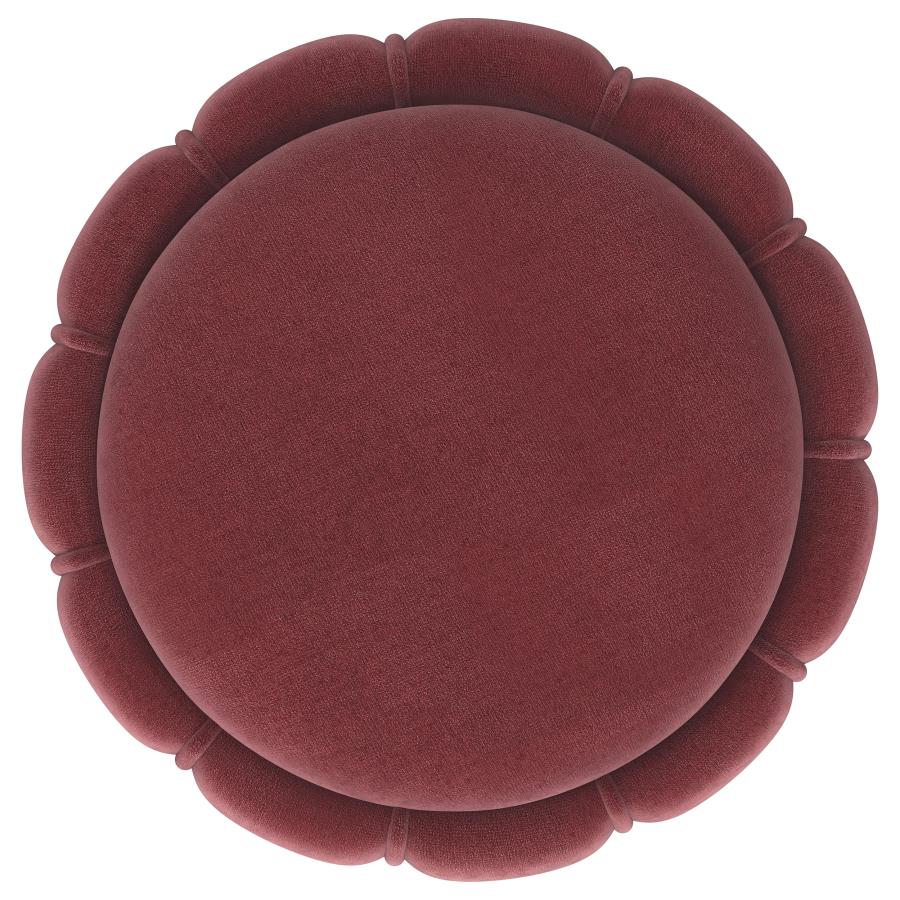 Sora Upholstered Round Ottoman