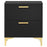 Kendall 2-drawer Nightstand Black and Gold