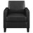 Julio Upholstered Accent Chair with Track Arms Black