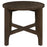 Cota Round Solid Wood End Table Dark Brown