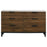 Mays 6-drawer Dresser Walnut Brown with Faux Marble Top