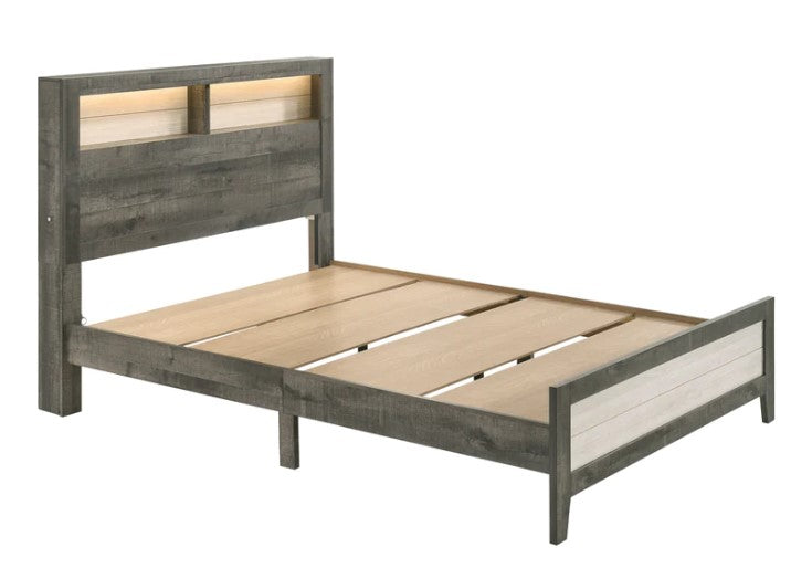 Rhett Brown/Cream LED Platform 5 pc Bedroom Set