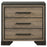 Baker 3-drawer Nightstand Brown and Light Taupe