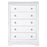 Eleanor Rectangular 5-drawer Chest White