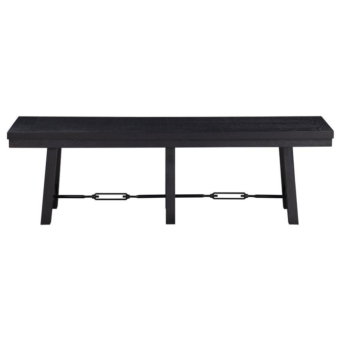 Newport Trestle Dining Bench Black