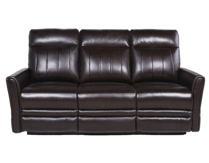 Coachella Leather Dual-Power Reclining Sofa – Brown