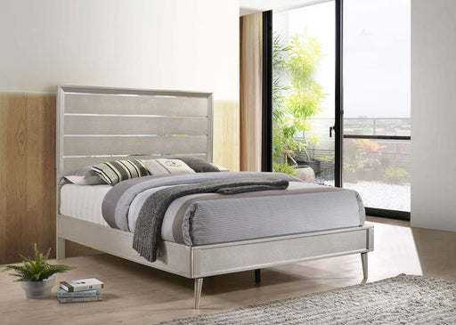 Ramon Panel Bed Metallic Sterling