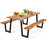 70 Inch Dining Table Set with Seats and Umbrella Hole