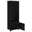 Jupiter 3-shelf Media Tower Bookcase with Storage Cabinet Black