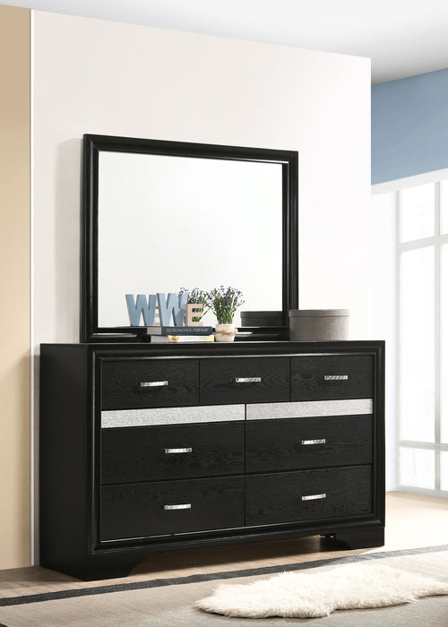 Miranda Rectangular Dresser Mirror Black