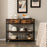 Console Table with Folding Fabric Drawers for Entryway