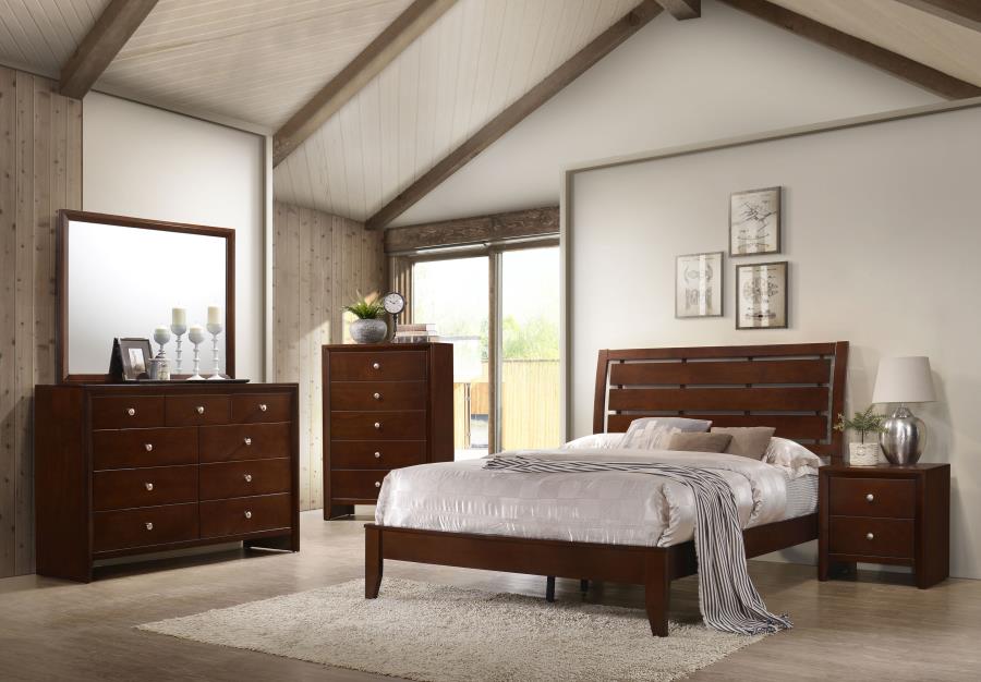 Serenity Panel Bed Rich Merlot