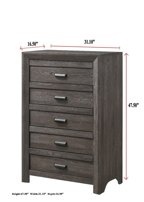 Adalaide 5 Drawer Grayish Brown Chest