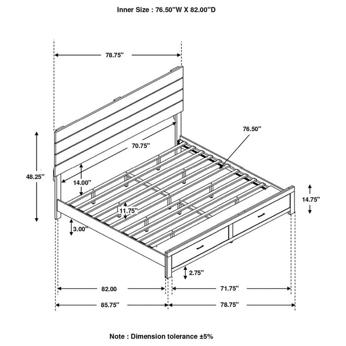 Brantford Storage Bed Coastal White