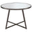 Jillian Round Dining Table with Tempered Mirror Top Black Nickel