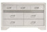 Miranda 7-drawer Dresser White and Rhinestone