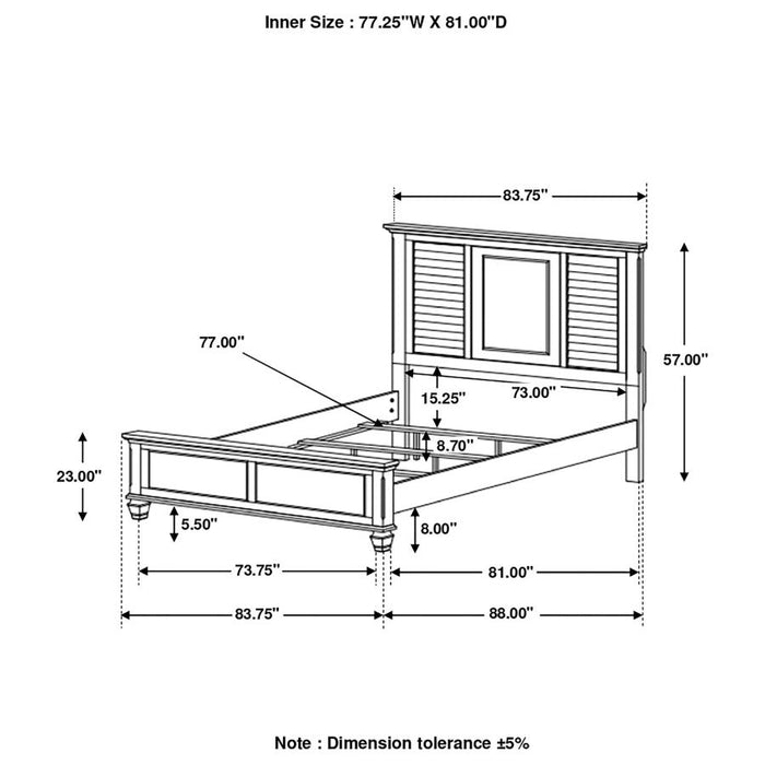 Franco Panel Bed Antique White