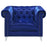 Bleker Tufted Tuxedo Arm Chair Blue