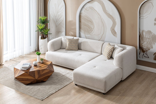 Lyna Ivory 2 Pc RAF Sectional