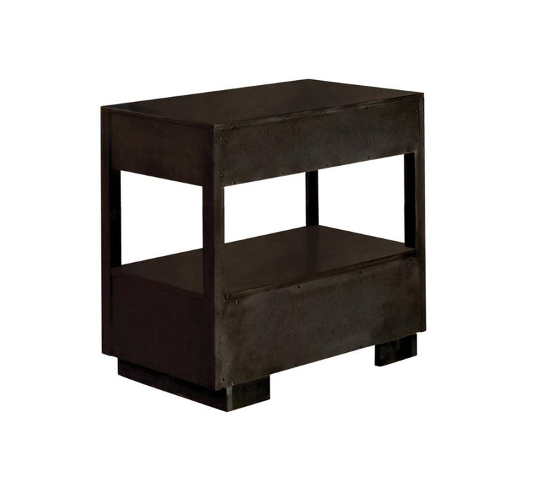 Durango 2-drawer Nightstand Smoked Peppercorn